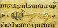 Folio 048r, Souris tenant une hostie